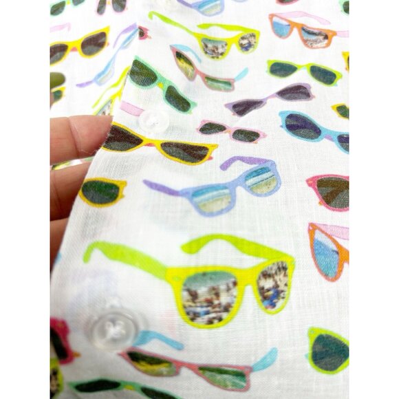 Michael's Men XXL 100% Linen Sunglasses Print Long Sleeve Shirt RV $165 EUC - Picture 13 of 13